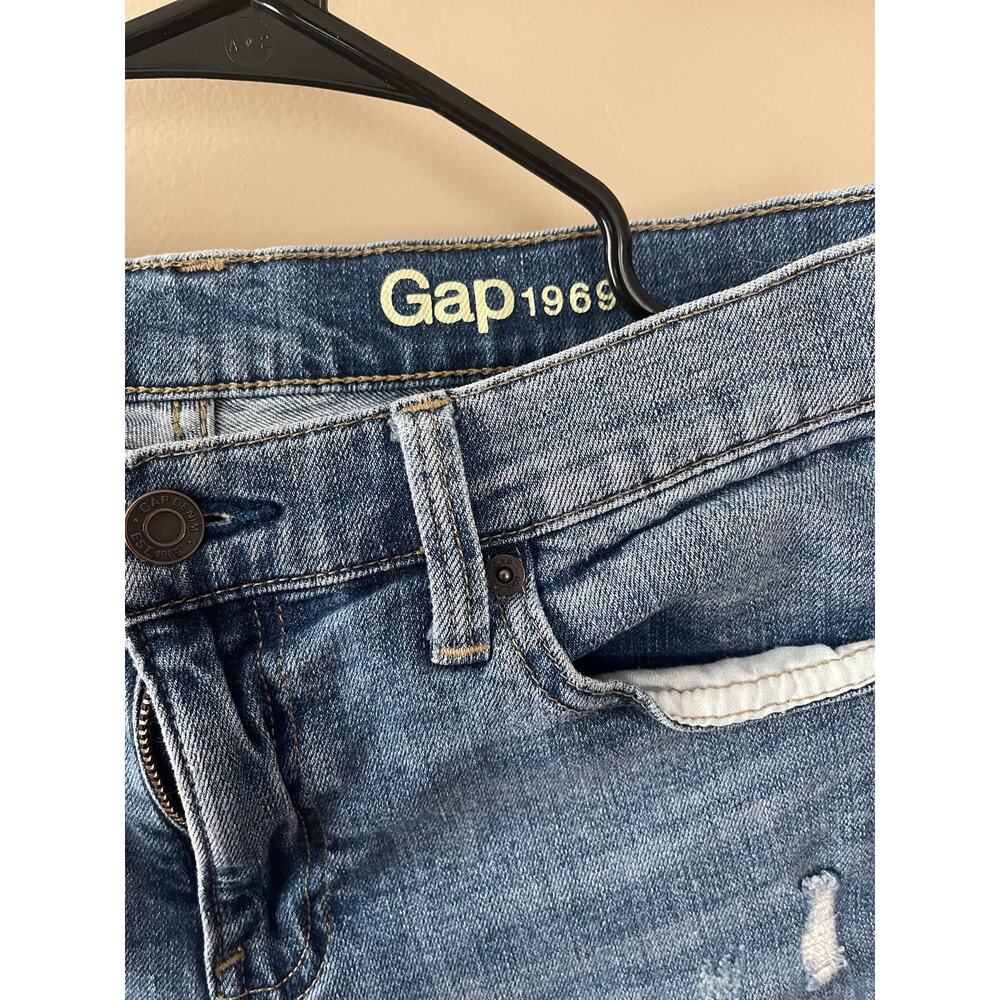 Gap 1969 Girlfriend Ripped.Denim Jeans 28R - Picture 4 of 8